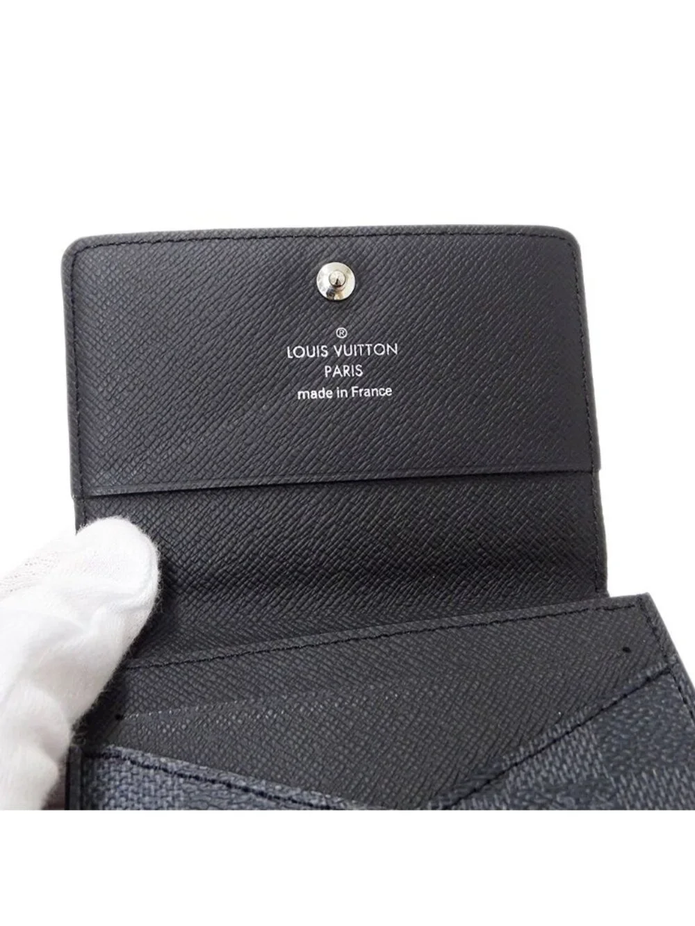 Louis Vuitton Card Case Damier Graphite Business Holder Black